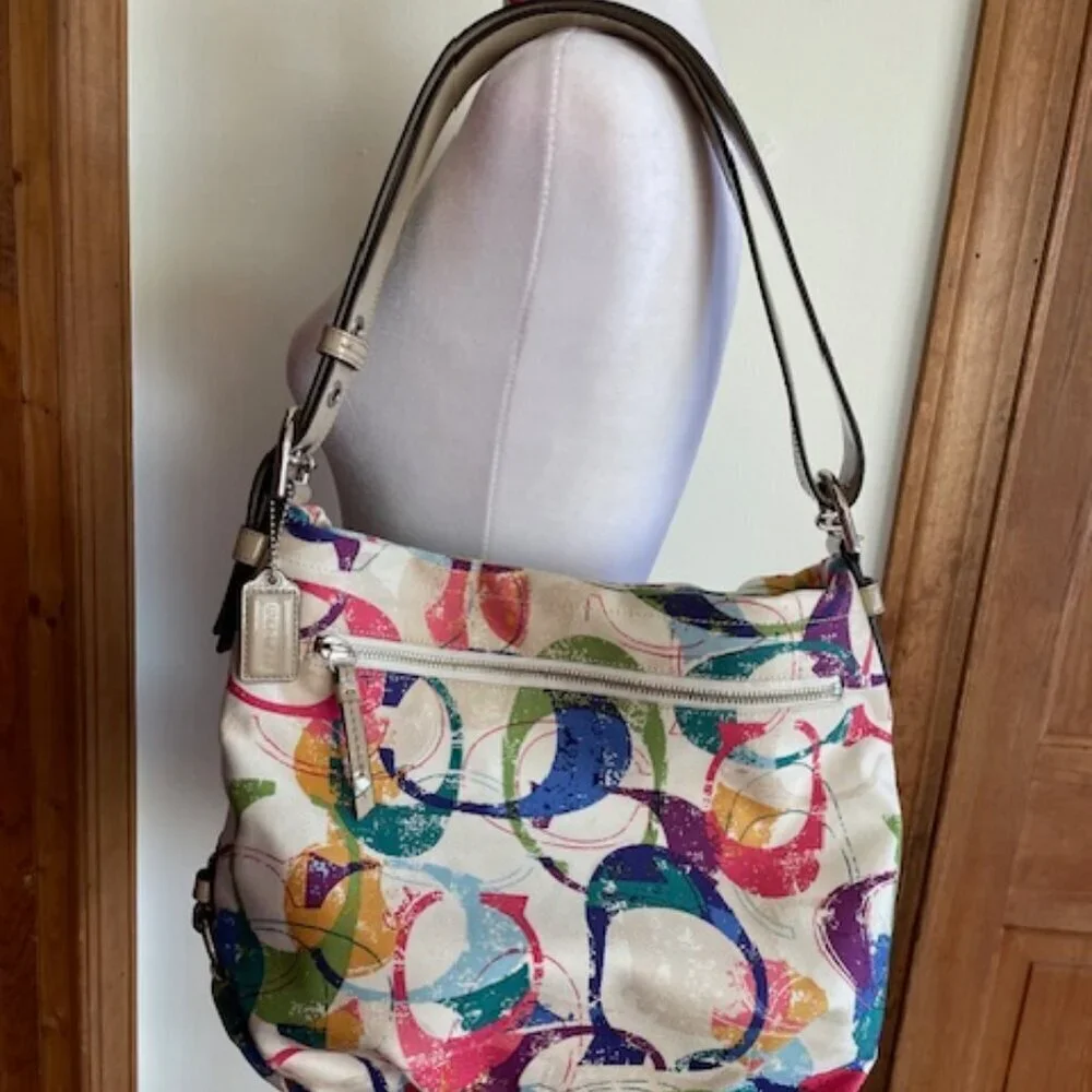 COACH Stamped Signature C Duffle Hobo Crossbody Shoulder Bag 31183E